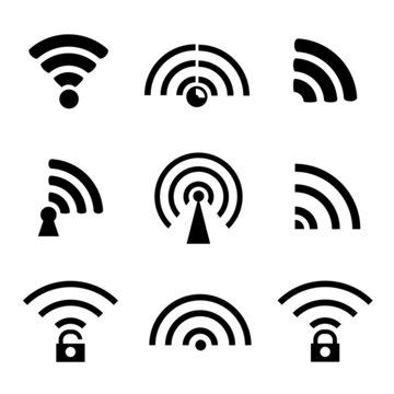 wifi icons, wireless