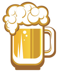 beer glass isolated