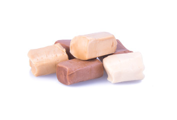candies. caramel candies. caramel candies on a background. caram