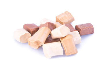 candies. caramel candies. caramel candies on a background. caram