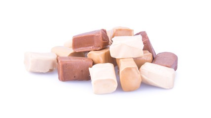 candies. caramel candies. caramel candies on a background. caram