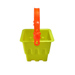 Toy small bucket isolated on white background