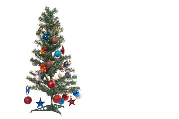 Christmas tree with ornament, bauble, and decoration