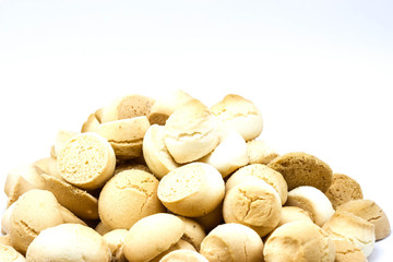 Thai Mini Cookie on white background