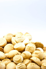 Thai Mini Cookie on white background