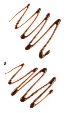 Chocolate syrup isolated on white with clipping path included