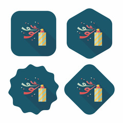confetti flat icon with long shadow,eps10