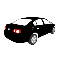 Silhouette of Car vector black