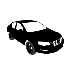Silhouette of Car vector black