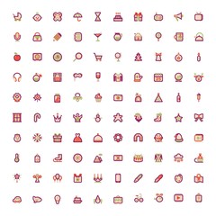 Set of 100 Christmas icons