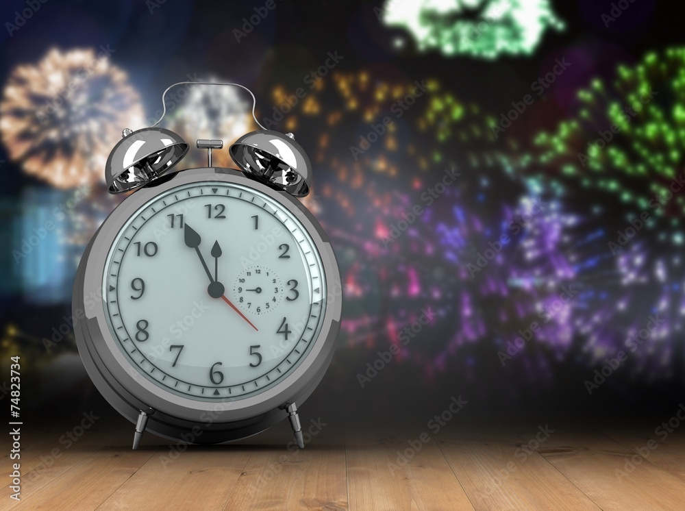 Aufkleber Composite image of alarm clock counting down to twelve