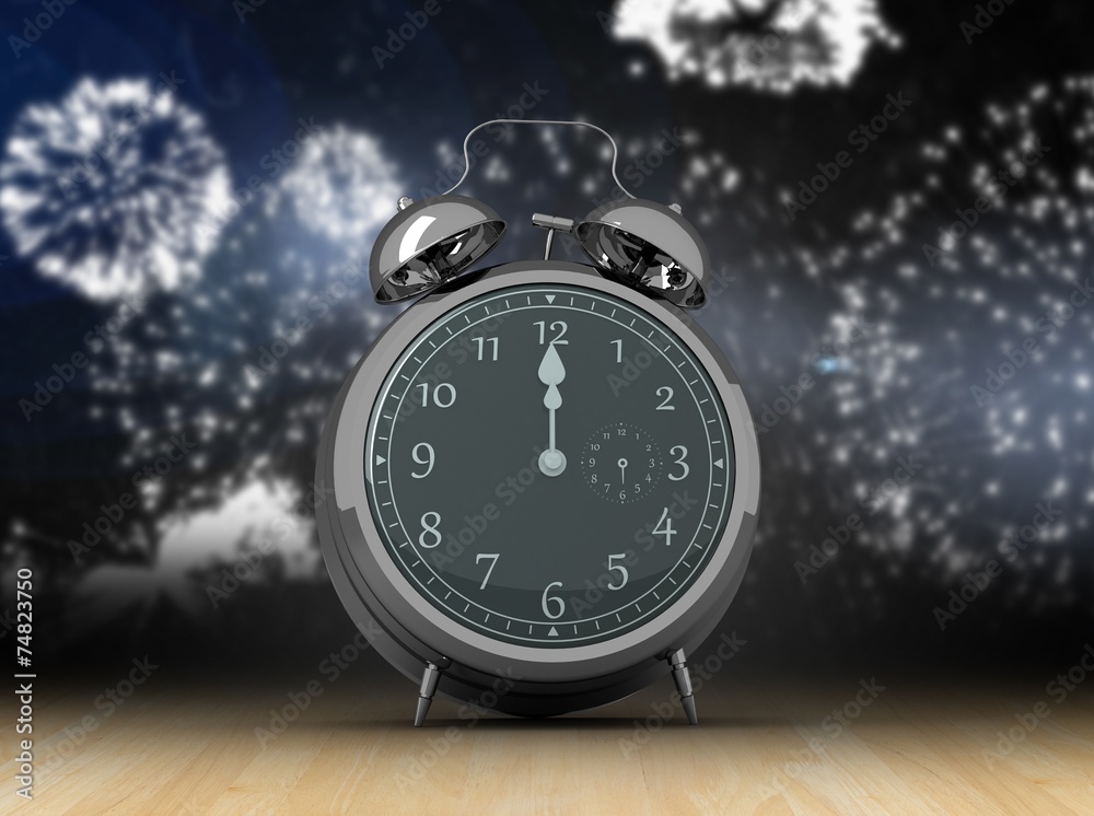 Aufkleber Composite image of alarm clock counting down to twelve