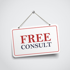free consult hanging sign