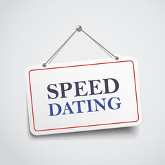speed dating hanging sign