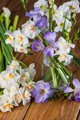group of fresh spring flowers