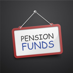 pension funds hanging sign