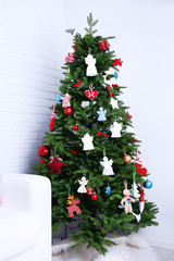 Knitted Christmas angels and other decorations