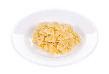 Pasta on the plate.
