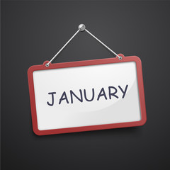 January hanging sign