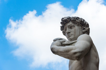 Fototapeta premium The statue of David by Michelangelo on the Piazza della Signoria