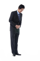 고개 숙여 인사하는 비즈니스맨