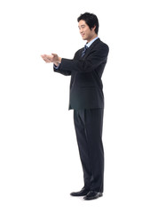 두 손을 모은 비즈니스맨