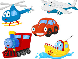 Cartoon transportation collection