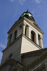 Fototapeta na wymiar ortodox church tower in zagreb