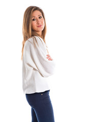 Woman with her arms crossed