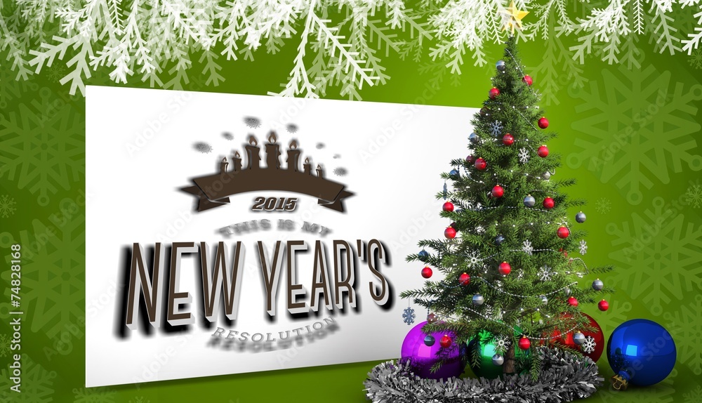 Poster composite image of new years resolution