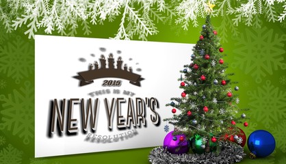 Naklejka na ściany i meble Composite image of new years resolution
