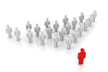 Team leader, leadership concept .