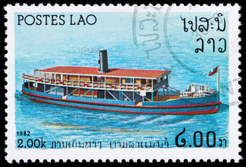 stamp printed in Laos