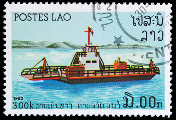 stamp printed in Laos