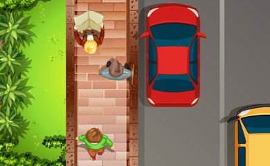 Fototapeta premium Topview street