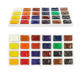 Pack of multiple watercolor container cases