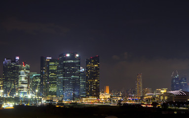 Fototapeta na wymiar Сингапур ночью.