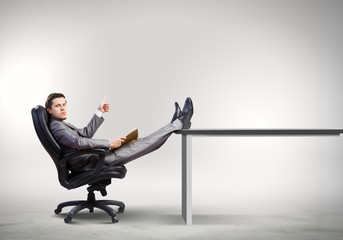 Businessman in chair
