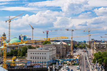 Aerial view building site of Berlin - obrazy, fototapety, plakaty