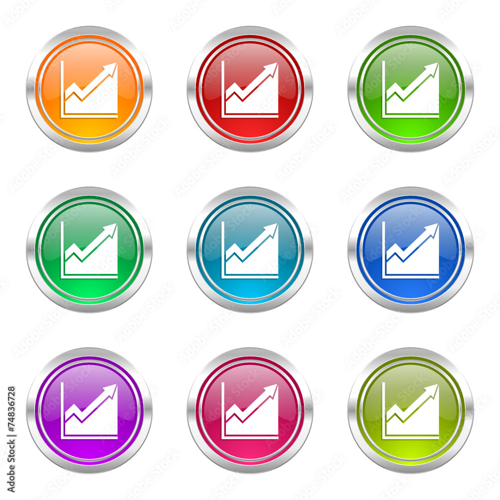 Poster graphic colorful vector icons set
