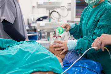 hold mask and induction for general anesthesia