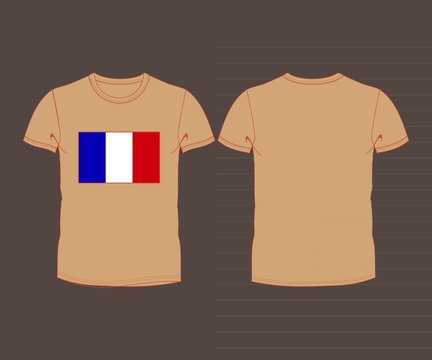 France flag shirt  football soccer ball