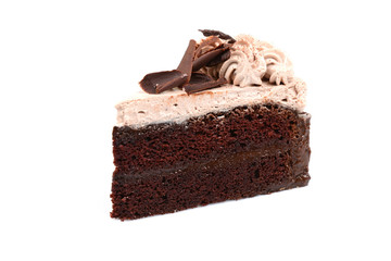 Chocolate Cake isolated in white background