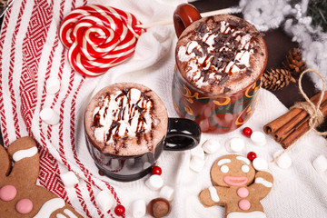 two cups of cocoa