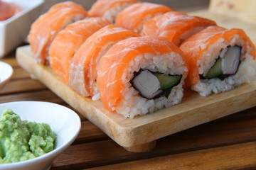 sushi with salmon