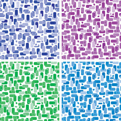 Set of seamless backgrounds of rectangles