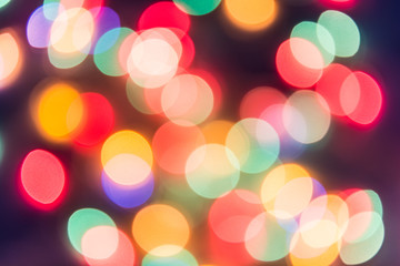 Colorful circles of bokeh light abstract