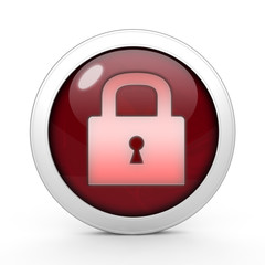 protect circular icon on white background