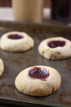 Raspberry Peanut Butter And Jelly Cookies