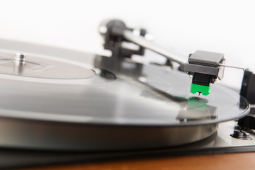Fototapeta na wymiar Vintage turntable vinyl record player